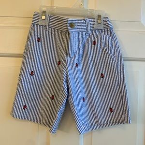 JANIE AND JACK Seersucker Embroidered Short Size 4